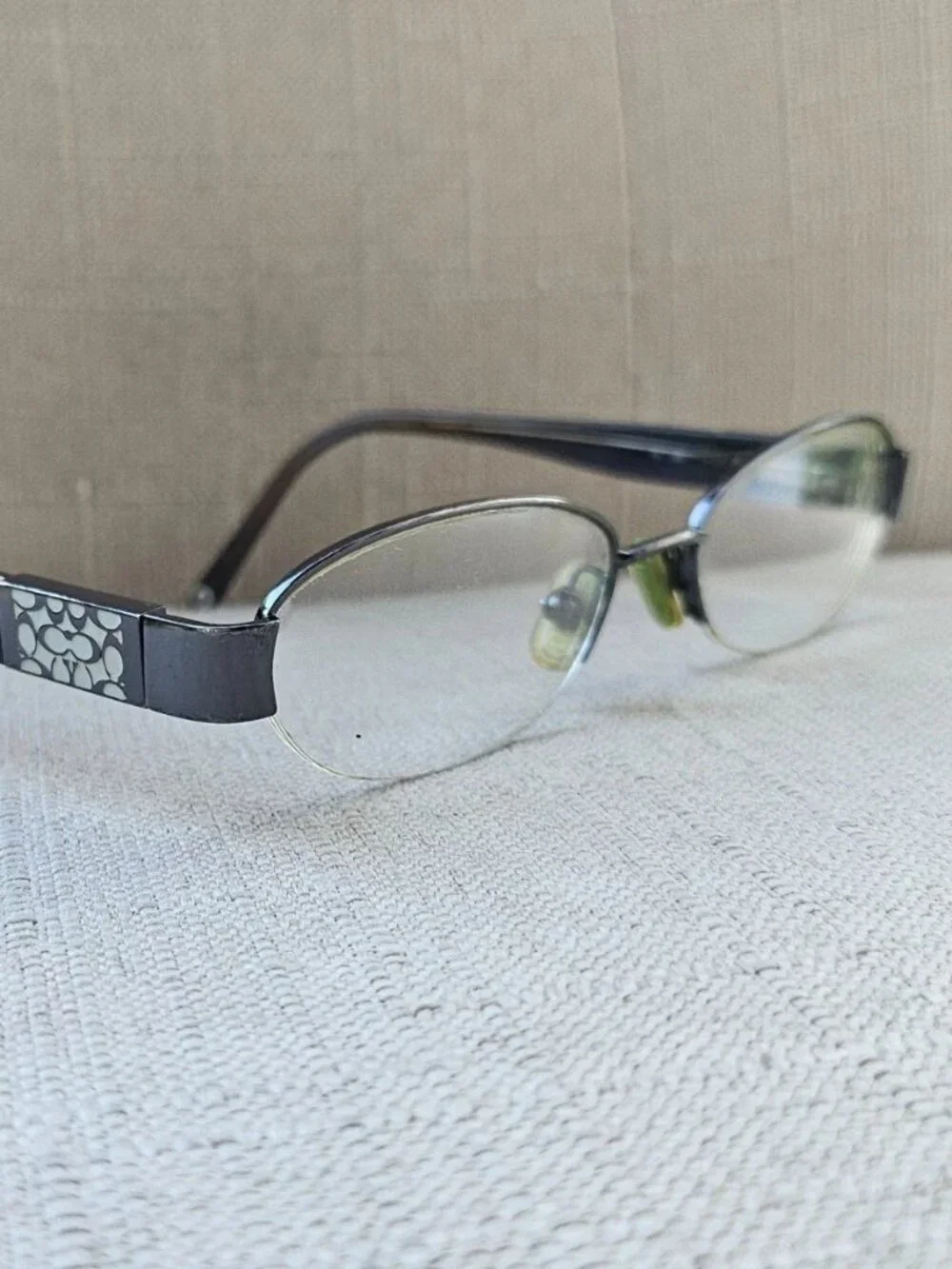 Vintage Coach Women Eyeglasses LUELLA Dark Gunmetal Tone Eyewear Glasses